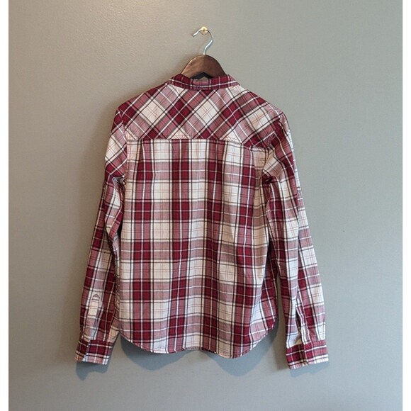 Lee Size XL 18-20 Western Style Shirt Boys Red Plaid Top Extra Large Button Up - Picture 4 of 4